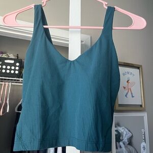 Lululemon align tank top ribbed green jasper size:4